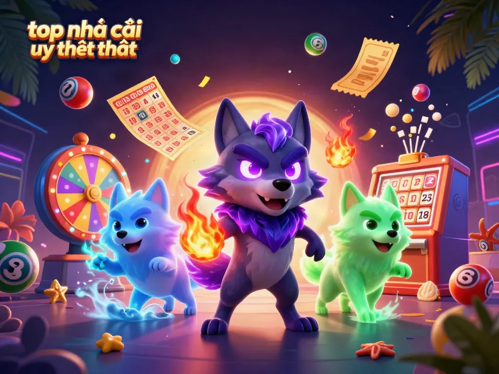 Engage with the best online gambling experiences at top nhà cái uy tín nhất through this vibrant 3D illustration.