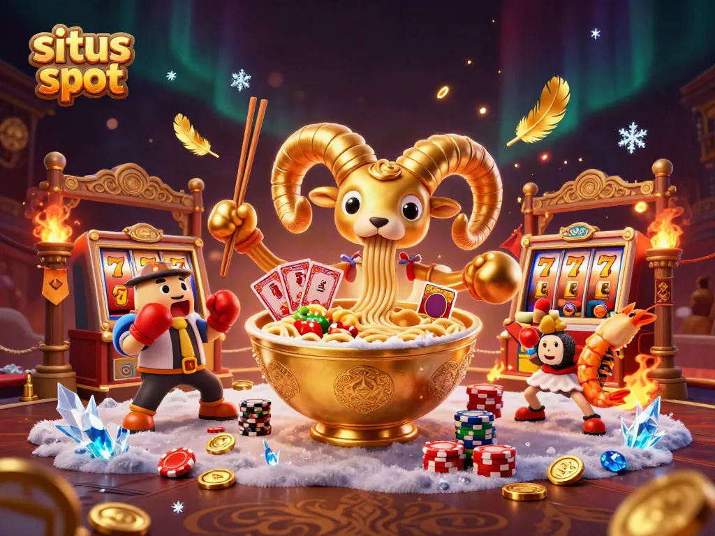Engage in winning spins at situs slot with colorful 3D characters and dynamic casino elements.