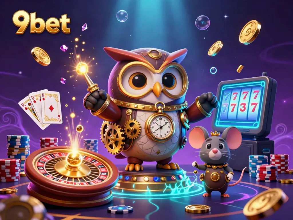 Experience the excitement of 9bet with dynamic gaming elements and vibrant casino visuals.