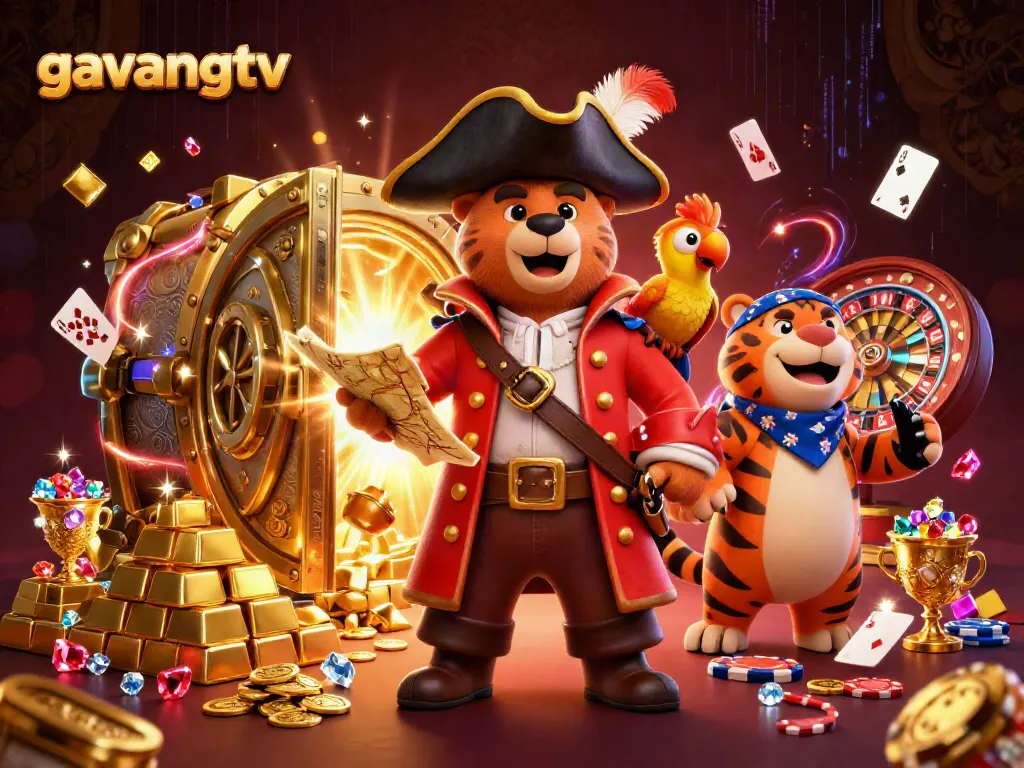 Experience thrilling gameplay action at gavangtv with dynamic casino characters and sparkling treasures.