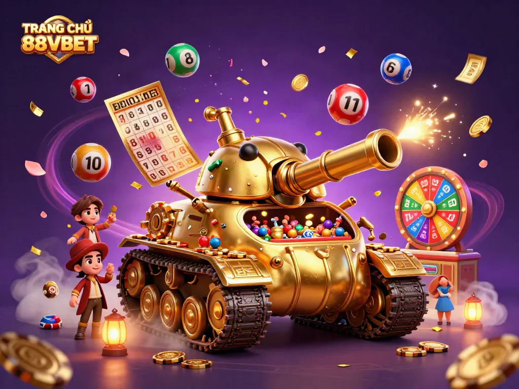 Experience the excitement of TRANG CHỦ 88VBET with a vibrant 3D casino scene showcasing dynamic gaming elements.
