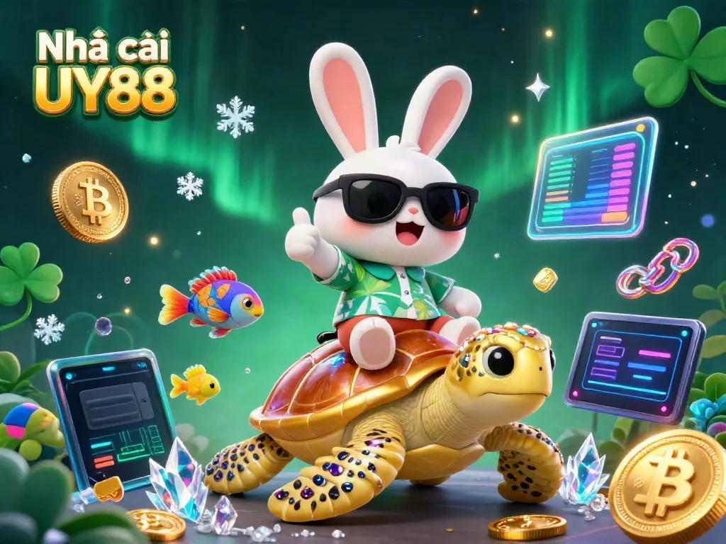Experience winning moments at Nhà cái UY88 with playful characters in a dynamic casino scene.