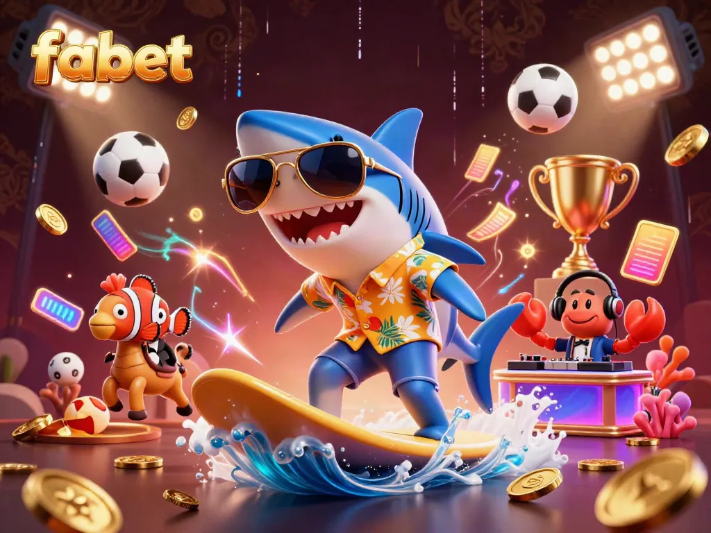 Engage with fabet's vibrant gaming experience featuring colorful characters and dynamic action in a lively casino setting.