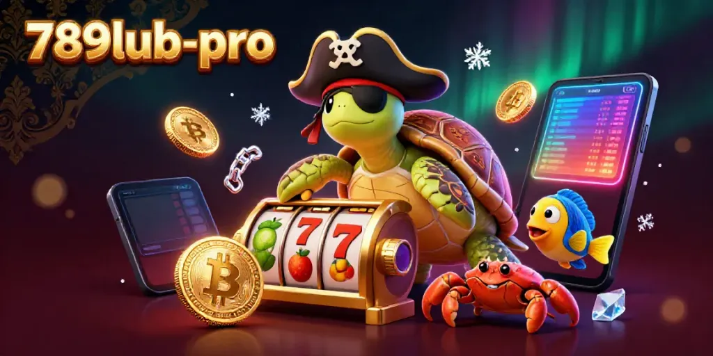 Engage with 789lub-pro's vibrant casino scene showcasing thrilling slot action and vibrant crypto elements.