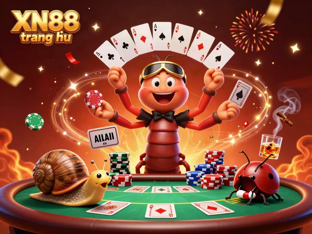 Win big with XN88 trang chủ in a vibrant 3D casino scene featuring dynamic characters.