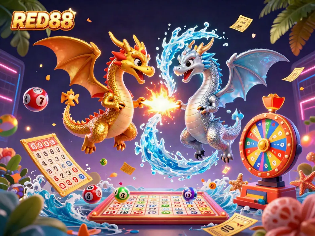 Experience thrilling gameplay at RED88 with vibrant lottery elements and fantasy characters.