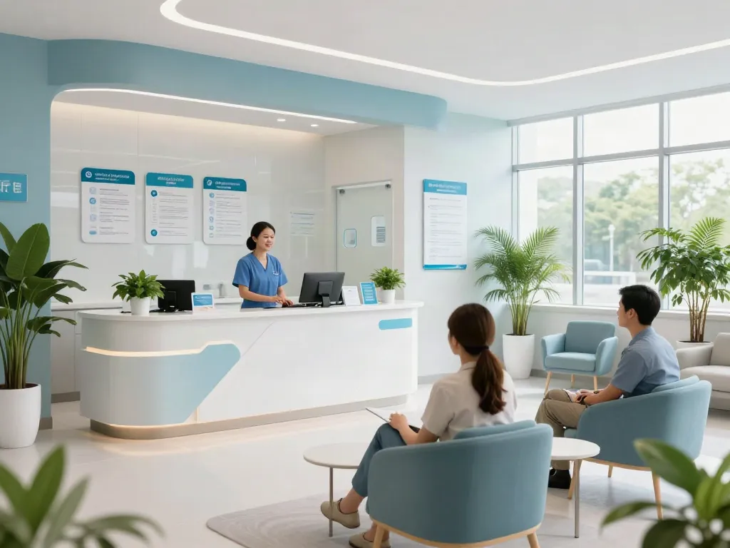 Link slot in a healthcare setting showcasing patient care in a modern medical clinic.