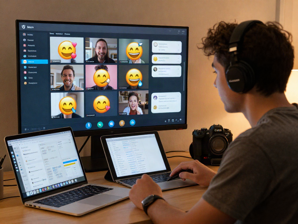 Vibrant nsfw chat scene with users engaging in a colorful digital conversation.