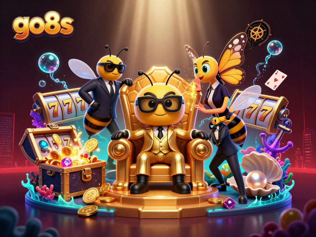 Engage in thrilling gameplay at go8s with vibrant visuals, slot reels, and underwater riches!
