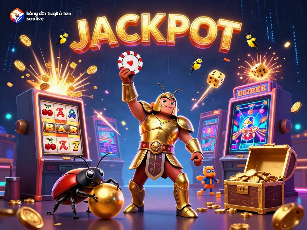 Engaging action scene featuring bóng đá trực tuyến socolive with vibrant gaming characters celebrating a jackpot.
