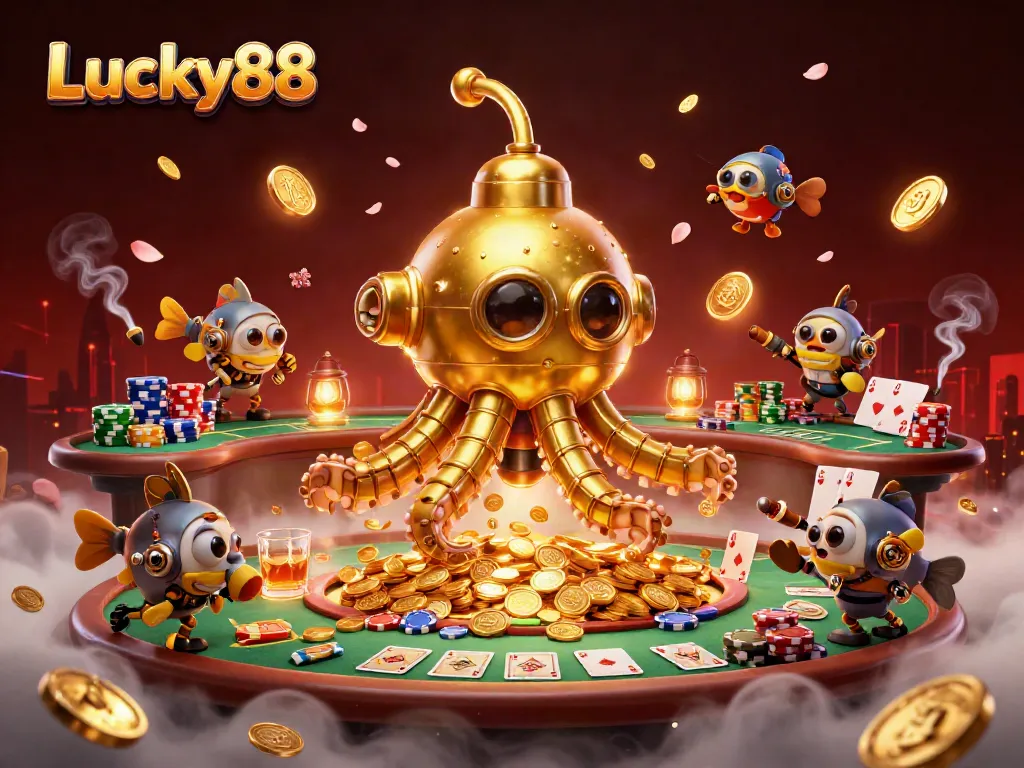 Engage with thrilling gameplay at Lucky88, where poker chips and winning hands dominate the scene.